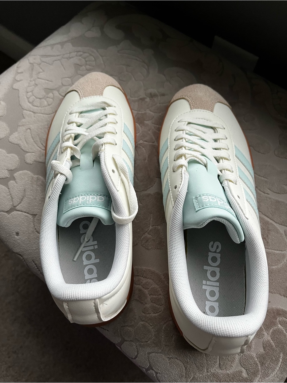 adidas Women's White & Mint Retro Sneakers